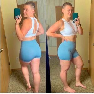 NWOT Blue compact high waisted spandex